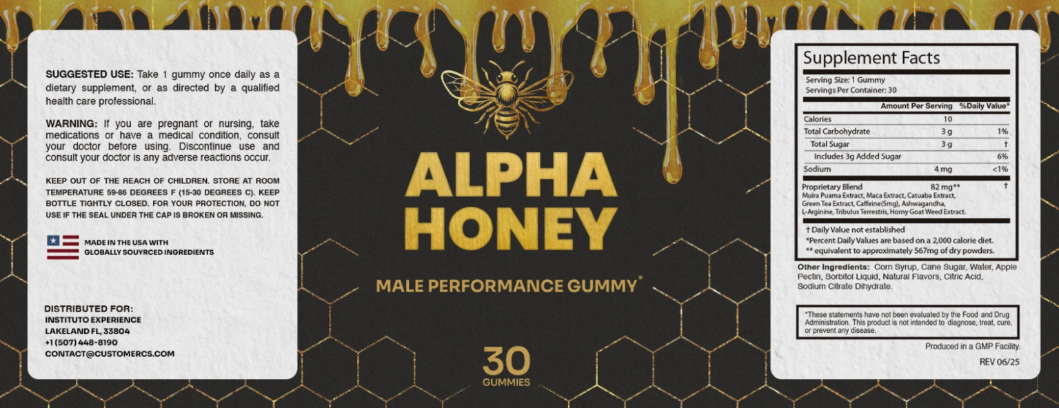Alpha Honey Supplement Facts